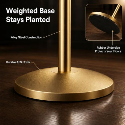 CCW 8.5 X 11 Inch Vertical Pedestal Floor Sign Frame, Polished Brass - color: Polished Brass, size: 8.5 x 11 Inch Vertical