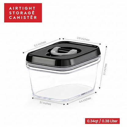 DWËLLZA KITCHEN Set of 6 Mini Airtight Food Storage Containers with Lids - Clear Plastic Small Pantry Containers for Spices, Candy, Nuts, Coffee or Tea, BPA-Free, Keeps Food Fresh & Dry - color: 05 - 0.4 liter (Set of 6)