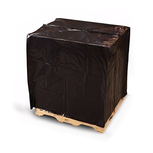 51" x 49" x 73" x 3 mil Black Eco-Manufactured Plastic Pallet Top Covers with UVI/UVA (Roll of 40) - size: 51" X 49" X 73" X 3 Mil (40/Roll)
