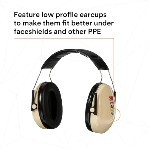 3M PELTOR Hearing Protection Optime 95 Earmuffs, Adjustable Earcups, E-A-Rfit Compatible, Stainless Steel - size: Over the head (Pack of 10), style: Over the Head
