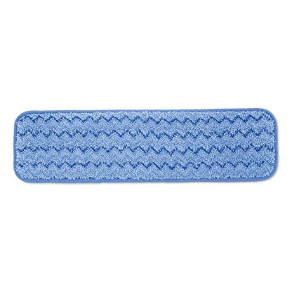 Rubbermaid Commercial Products 18-Inch Blue Microfiber Mop Head, Single-Sided Heavy Duty Cleaning Cloth, Ideal for Hardwood, Tile, Laminated Floors in Kitchen, Lobby, Office - style: Reusable Microfiber Blue - 1ct