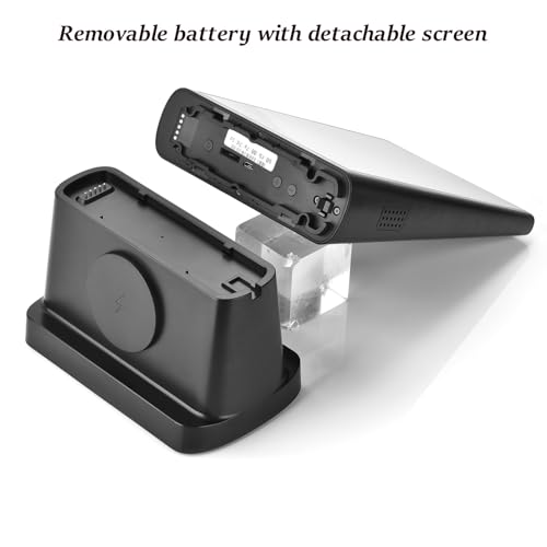 WeADS Digital Table Tent,Sign Holder by WFI Connected,Double Touch Screen Table Talker with 23200mAH Battery and Wireless Phone Charger for Restaurant Business Store Bar (Black) (FYD-06-23200mAH)