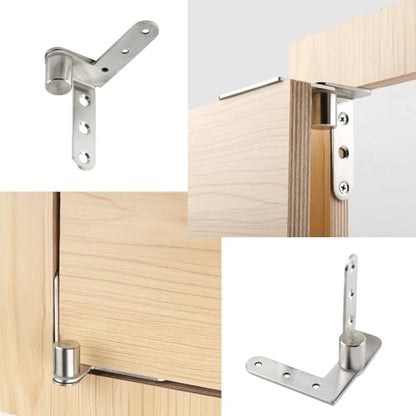 Pivot Hinge, 270 Degree, Solid Stainless Steel - color: Silver+Contains Screws