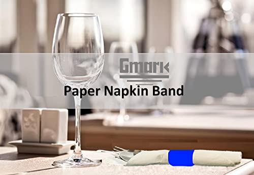 Gmark Paper Napkin Band Box of 2500, Paper Napkin Rings self Adhesive (Navy Blue) - color: Naval Blue