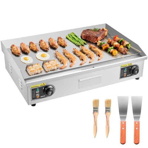 VEVOR Commercial Electric Griddle, 30" No Plug, Countertop Flat Top Griddle - size: 30"