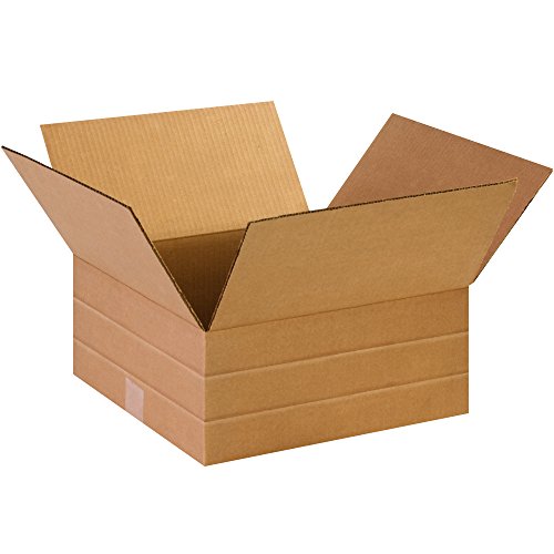 Tape Logic TLMD14146 Multi-Depth Corrugated Boxes, 14" x 14" x 6", Kraft (Pack of 25) - size: 14 x 14 x 6"