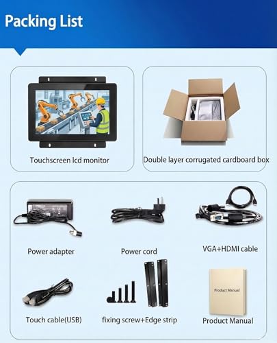 27 Inch 10 Points Open Frame PCAP Touchscreen Monitor for Interactive Training Stations Retail Self-Service Kiosk Vending Digital Signage - size: 27