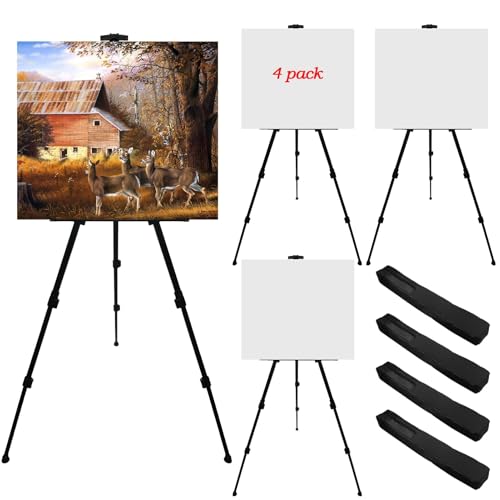 NS JYMB Easel Stand for Sign and Painting, 17-66 Inch, Black 4 Pack - style: 66Black 4pack