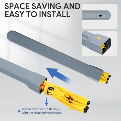 4 Pack 20 Inch Pop Up Wet Floor Signs, Wall Mounted Foldable Safety Signs