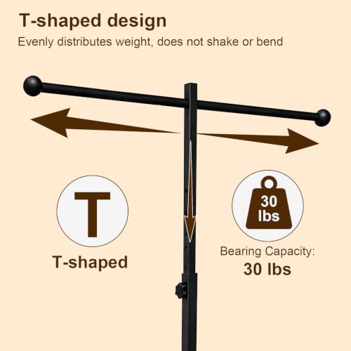 DALEMHOME Adjustable Bag Rack Stand, 37"-44.8" Heavy Duty Metal Display