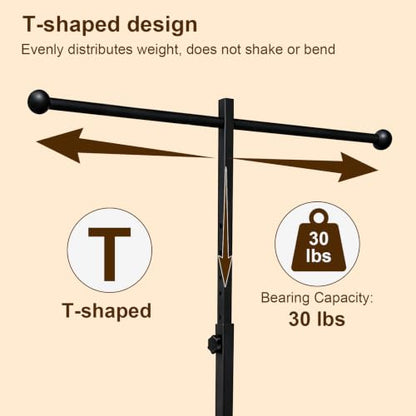 DALEMHOME Adjustable Bag Rack Stand, 37"-44.8" Heavy Duty Metal Display