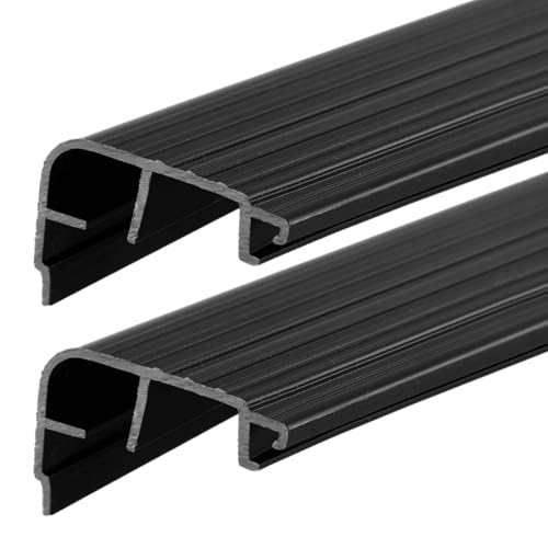 2 Pcs 36" L Fixed Vinyl Sill Threshold Cap 1-1/4 Inches High, Black - color: Black, size: 1-1/4,36 Inch