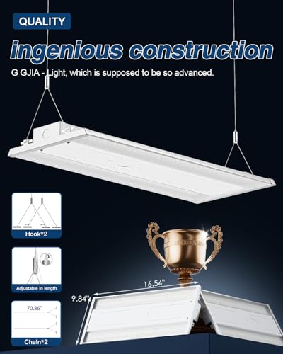 1.5FT LED Linear High Bay LED Shop Lights, 130W 19500LM, 1-Pack, UL