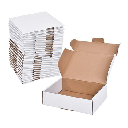 7x5x2 Inches Shipping Boxes, White Cardboard boxes - color: white-7x5x2-25P