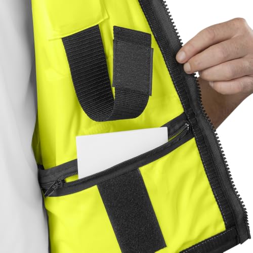 Ironwear 1278FR-L-04-XL ANSI Class 2 Flame Retardant Polyester Surveyor SAFETY Vest with 2" Silver Reflective Tape, Lime, X-Large - size: X-Large