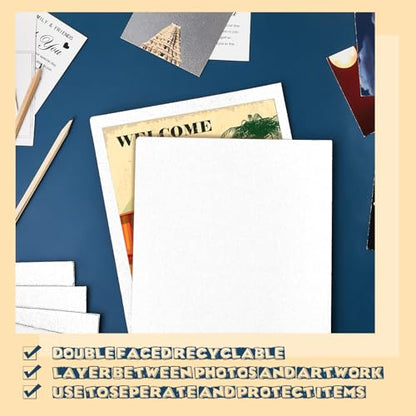 Henoyso 110 Pack 9 X 12 Inch White Cardboard Sheets - color: White, size: 9 x 12 Inch