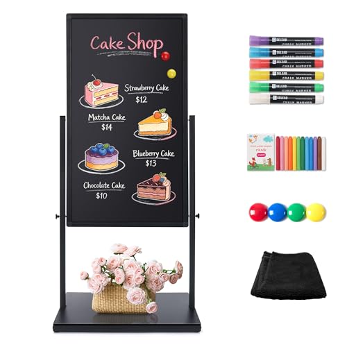 SELEAD Magnetic Chalkboard with Floor Stand, 20”x45” Large Sidewalk Board - size: 20”x45”