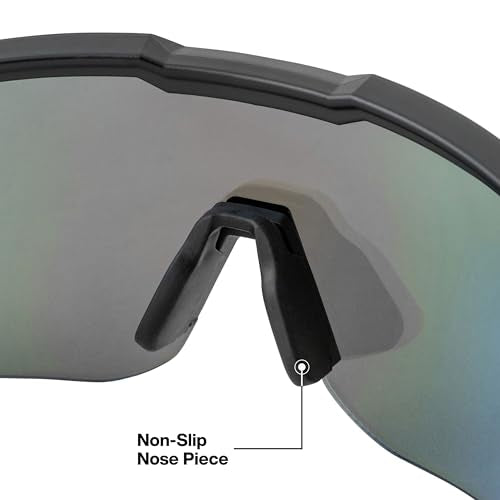 KLEIN TOOLS Blade Safety Glasses, ANSI Z87.1+, Anti-Fog/Scratch-Resistant,99.9% UV Protection, Class-1 Clarity Lens - color: Polarized Blue