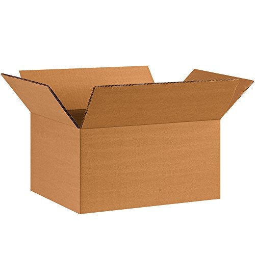 BOX USA 15 Pack of Heavy-Duty Double Wall Corrugated Cardboard Boxes, 12" L x 9" W x 6" H, Kraft, Shipping, Packing and Moving