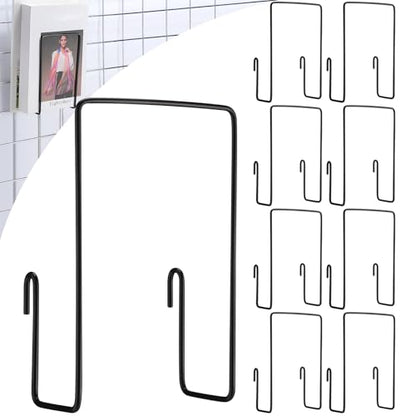 MorningRo 8 Pack Wall Grid Panel Accessories Gridwall Shelf Metal, Black - color: Black