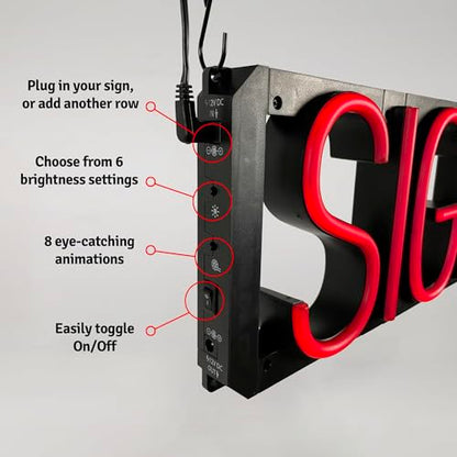 SpellBrite LED Neon DISPENSARY Sign for Business - White, 37" x 6" - color: White, size: DISPENSARY (37"x6.3")