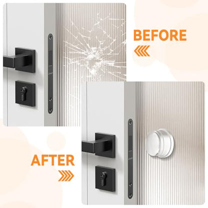 Upgraded 1" Thick x 1.5" Base Clear Silicone Door Stoppers for Wall - size: 1 Pack