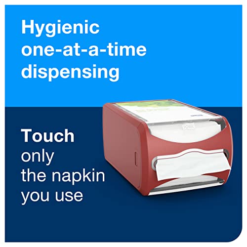 Tork Xpressnap Countertop Napkin Dispenser Red N4, Signature Range, 5.7" x 7.5" x 12.1", 6436000 - color: Red