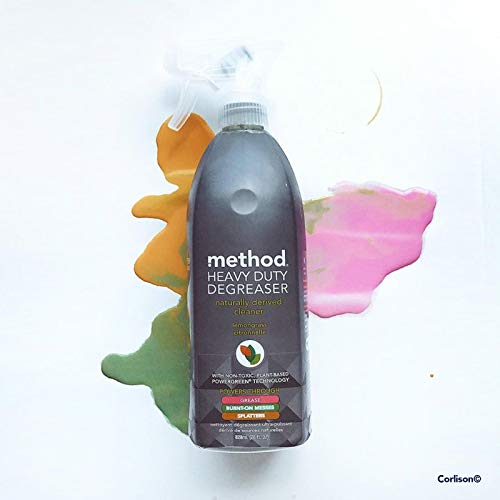 Method Heavy Duty Degreaser, Lemongrass Scent, Oven Cleaner & Stove Top Cleaner, 28 Oz Spray Bottle,(Packaging may vary) (Pack of 2) - size: 28 Fl Oz (Pack of 2)