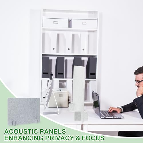 PATIKIL Desk Dividers 24" x 16",with 4Pcs Support Feet, Cement Gray Style B - color: Cement Gray Style B, size: 24" x 16"