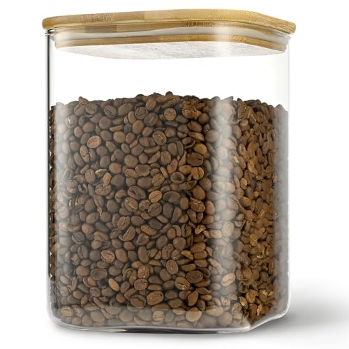 D2scrma 115oz/3.6Qt/3400ml Square Glass Storage Containers with Lids 1-Pack - size: 115oz*1