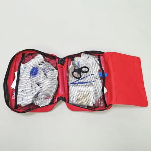 FixtureDisplays® 100-Piece OSHA Compliant First Aid Kit – Compact Emergency Medical Kit for Restaurant, Workplace, Office & Vehicle Safety 18109NEW-NPF