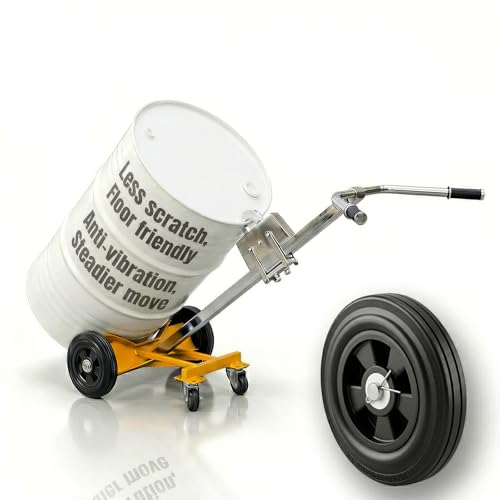 Drum Truck, 55 Gallon Drum Dolly, Upgraded Heavy-Duty Bucket Dolly – Reinforced and Enhanced Design for Improved Durability and Stability, 1,000 lb. Load Capacity