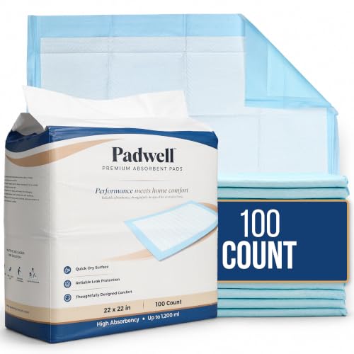 Absorbent Pads, Home Protection Pee Pads, 22 x 22 Inches, 100 Count - size: 100 Count