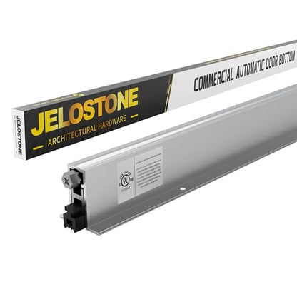 36'' Commercial Automatic Door Bottom, Mill Finish, 9/16" W x 1-3/8"H Aluminum Automatic Door Bottom, Full Mortise with Neoprene Insert, JS-4111RL - size: 36''