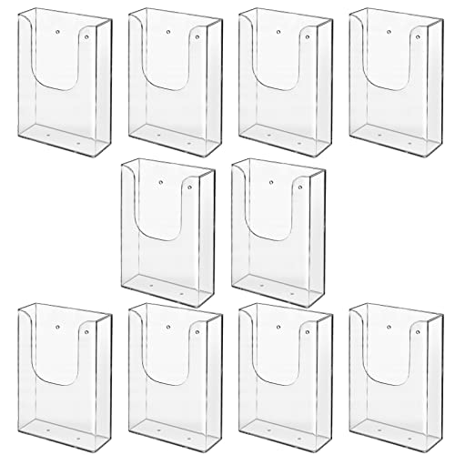 Zavekia Brochure Holder, 4 x 6 Inches Wall Mount Literature Holder (10 pack)
