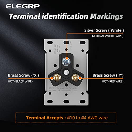 ELEGRP 50 Amps Range Power Receptacle,125/250V Flush Mounting Power Outlet, NEMA 10-50R, Straight Blade Range Outlet, Non-Grounding, 3 Pole 3 Wire, UL Listed, 1 Pack - style: NEMA 10-50R Outlet