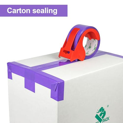 BOMEI PACK 6 Rolls Purple Heavy Duty Packing Tape,1.88 Inches x 60Yards - color: purple