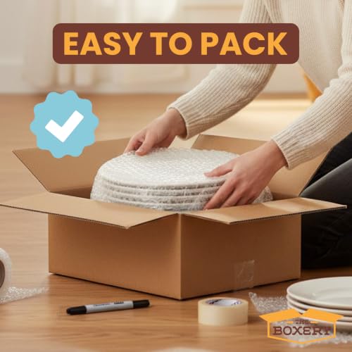 The Boxery 12"x12"x4" Corrugated Shipping Boxes 25-Pack - size: 12 x 12 x 4"