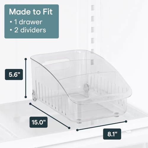 YouCopia RollOut Fridge Drawer 8”, Adjustable Bin Refrigerator Organizer