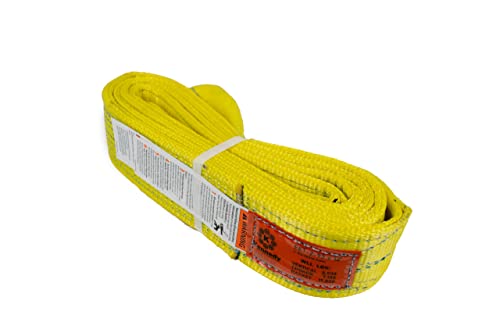 Kennedy Wire Rope & Sling Co. 3" x 12' 2-Ply Twist Eye Polyester Lifting Sling (Various Sizes in Listing) Made in The USA - color: 3" 2-Ply Twist Eye (Type 4), size: 3" x 12'