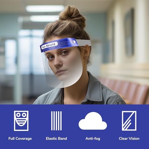 BambooMN Reusable Full Coverage Adjustable Face Safety Shield - 1 Unit - size: 1 Count (Pack of 1)