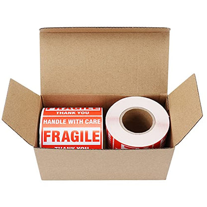 2"×3" Fragile Stickers, 500 Labels/Roll, 2Rolls - size: 2" x 3" - 2 Rolls