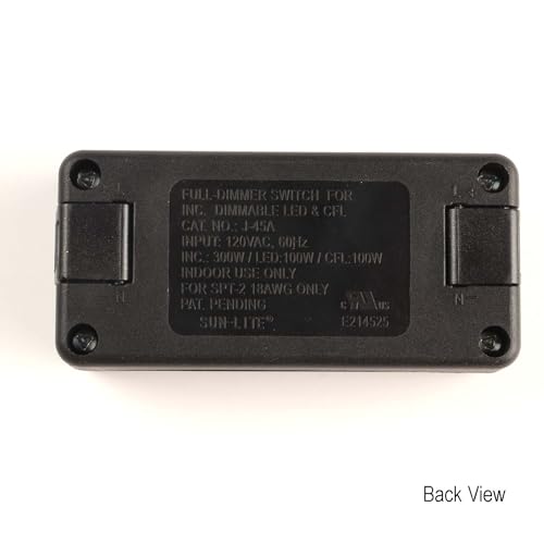 Bieye SW001 Inline Lamp Cord Slide Dimmer Switch Kit with E26 G45 LED Bulb