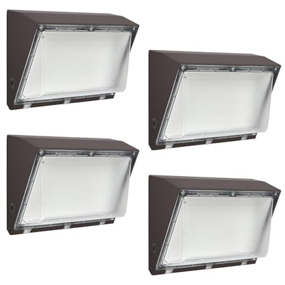 Paby 100W 4 Pack LED Wall Pack Light with Dusk to Dawn Photocell Outdoor Security Lighting Commercial Industrial Wall Light for Warehouses Factories Shopping Malls - size: 100W-4 Pack