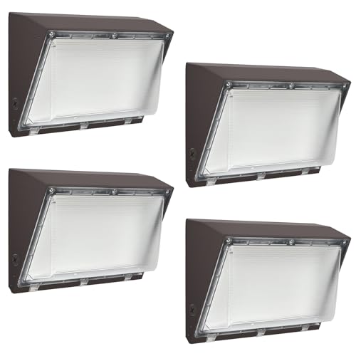 Paby 4 Pack 60W LED Wall Pack Light with Dusk to Dawn Photocell Outdoor Security Lighting Commercial Industrial Wall Light for Warehouses Factories Shopping Malls - size: 60W-4 Pack