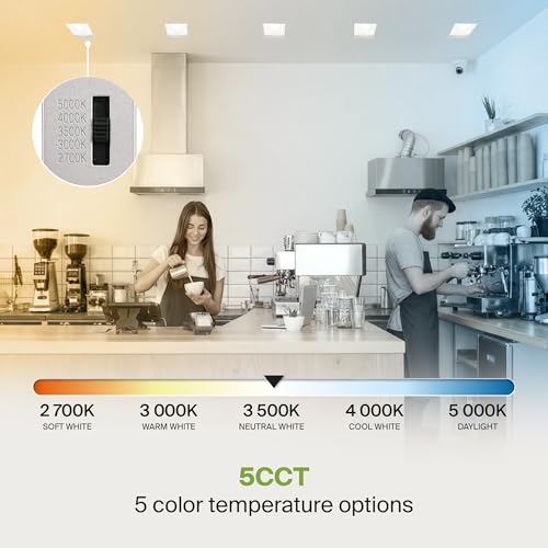 ASD 4 Inch Trimless LED Recessed Ceiling Light Fixture, Mud-in Canless Downlight with Junction Box, 5CCT Selectable 2700K-5000K, 15W 1090 Lumens, CRI90+, Anti-Glare, Dimmable, IC & Wet Rated, ETL - color: White 1 Pack, size: 4" 15 Watt
