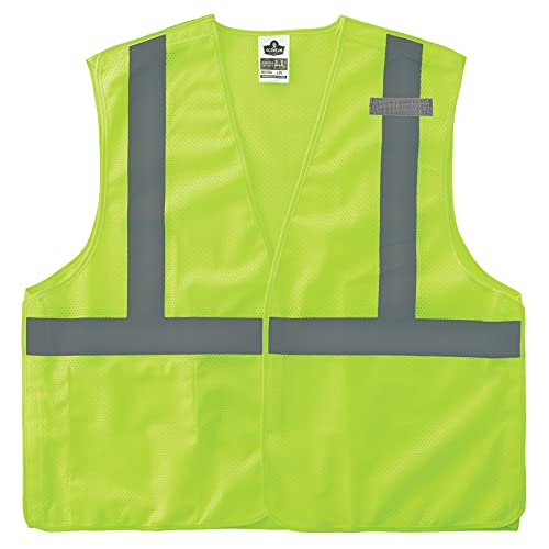 Ergodyne GloWear ANSI High Visibility Orange Breakaway Reflective Safety Vest - color: Lime, size: X-Large