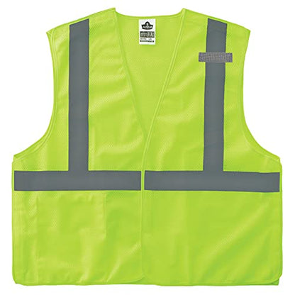 Ergodyne GloWear ANSI High Visibility Orange Breakaway Reflective Safety Vest - color: Lime, size: 5X-Large