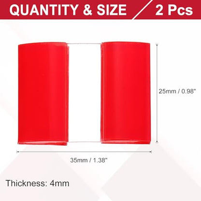 uxcell 2pcs Acrylic Flexible Hinges 25x35mm Invisible Living Hinge 360° - size: 25x35mm