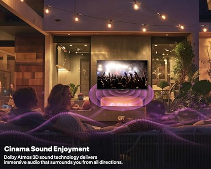 SYLVOX Mini-LED QLED Outdoor TV, 65 inch Full Sun Outdoor TV 3500 nits - size: 65-inch, style: Cinema Pro